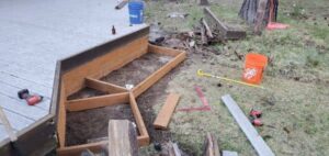 Deck Stairs In Progress